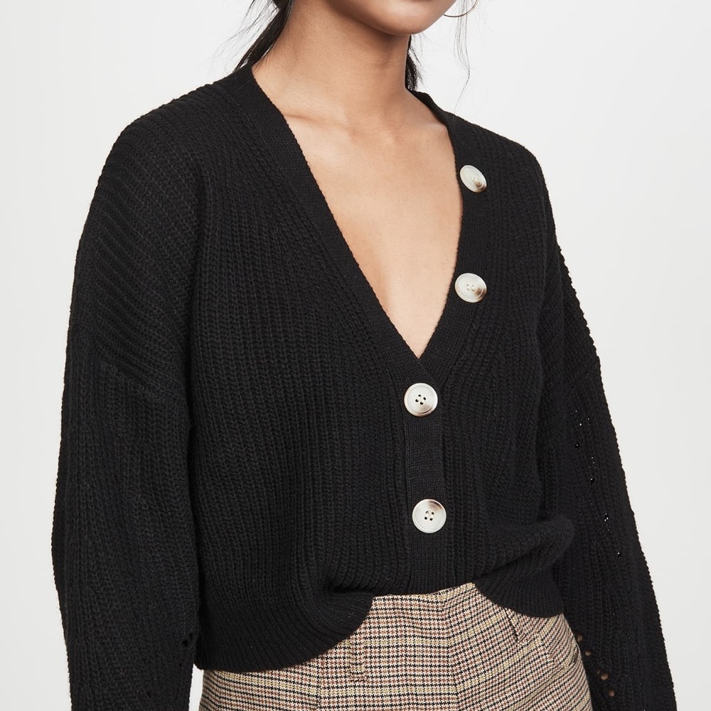 NWT Black Cropped Cardigan